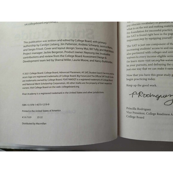 College Board The Official SAT Study Guide Paperback 1310 Pages 2021 - Picture 4 of 7